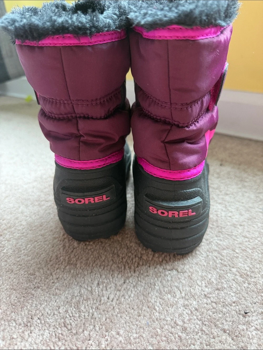 Sorel Kids Winter Boots in Pink and Purple